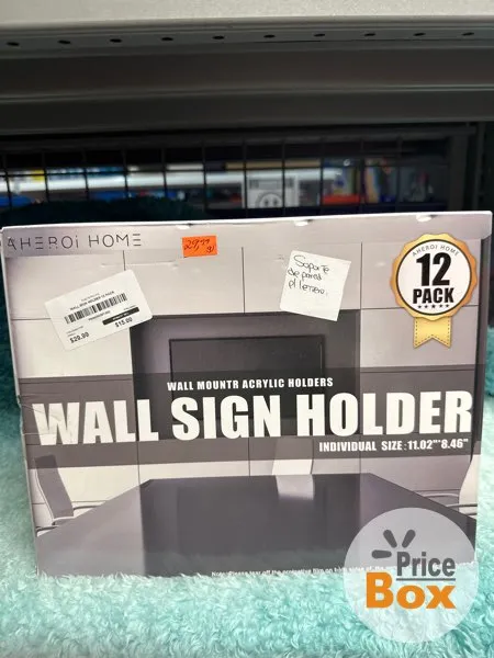 WALL SIGN HOLDER 12 PACK