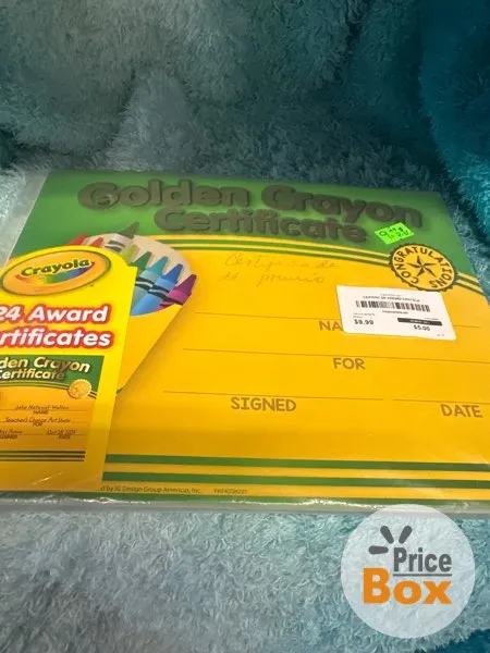 CERTIFIC DE PREMIO CRAYOLA